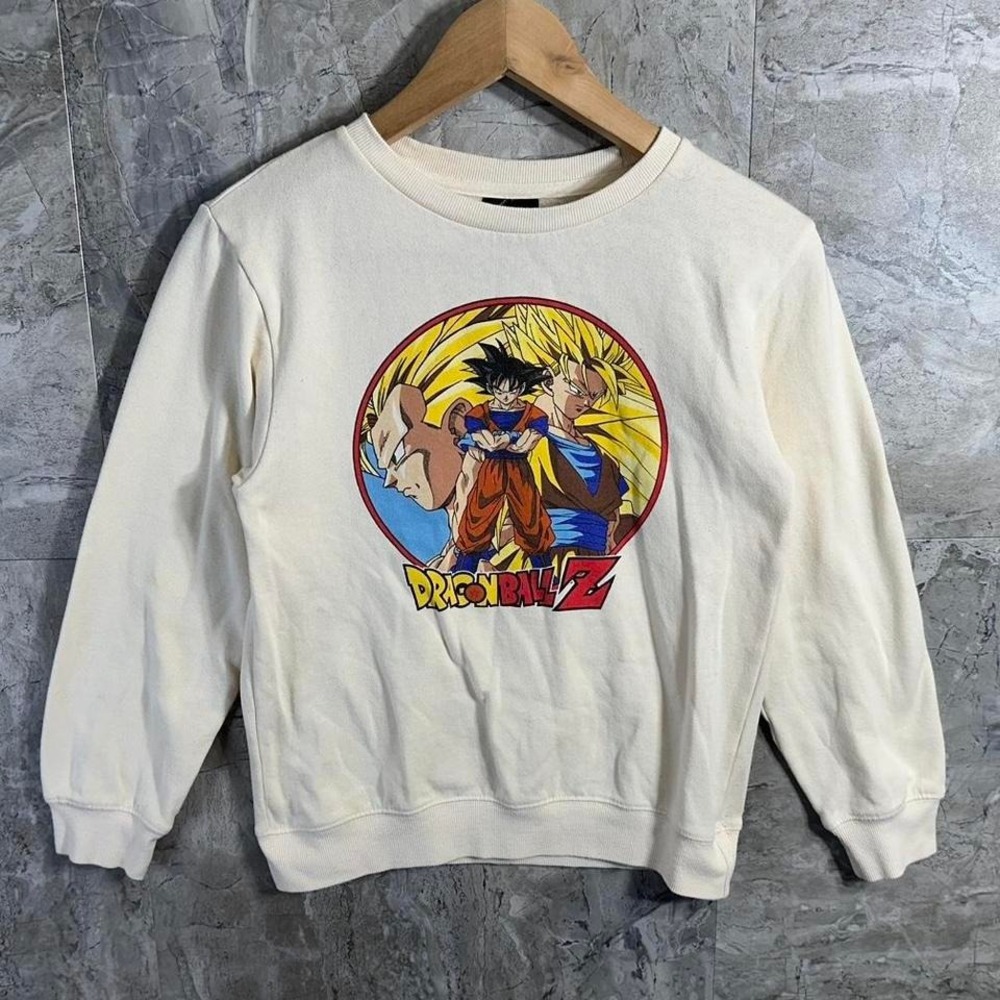Dragon Ball Z Goku cream sweatshirt Youth Size M #anime #goku